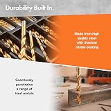 VonHaus 99pc HSS Drill Bit Set with Case 1.5-10mm Titanium Coated view 3