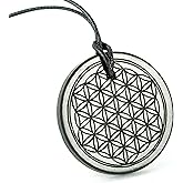 Karelian Heritage Shungite Pendant Round Shape | Healing Spiritual Natural Black Crystal Jewelry Pendant | Sacred Symbol Talisman Amulet Necklace for Meditation