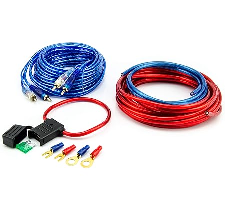 Watermark Vertriebs GmbH & Co. KG CAR HIFI Verstärker Endstufe Kabel Anschlusskabel KOMPLETTSATZ 6 qmm mit Cinch Kabel