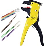 DOWELL Wire Stripper with Cutter Wire Stripping Tool 10-24AWG for Flat Ribbon Cable Wire Electrical Automotive Repair