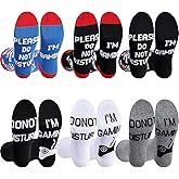 SATINIOR 6 Pairs Do Not Disturb Socks Cotton Funny Gaming Socks for Men Women Winter Games Lover Gifts, Multicoloured