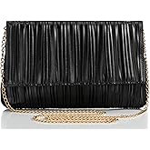 BABEYOND Clutch Purses for Women - Evening Bag Pleated Flap Clutch for Formal Party Cocktail Prom Wedding Handbags