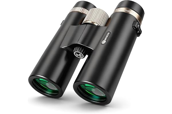12x42 UHD Binoculars for Adults High Powered Waterproof Large View with Clear Vision & Compact Binocular Essentials for Hunting Camping Cruise Travel Bird Watching Sports