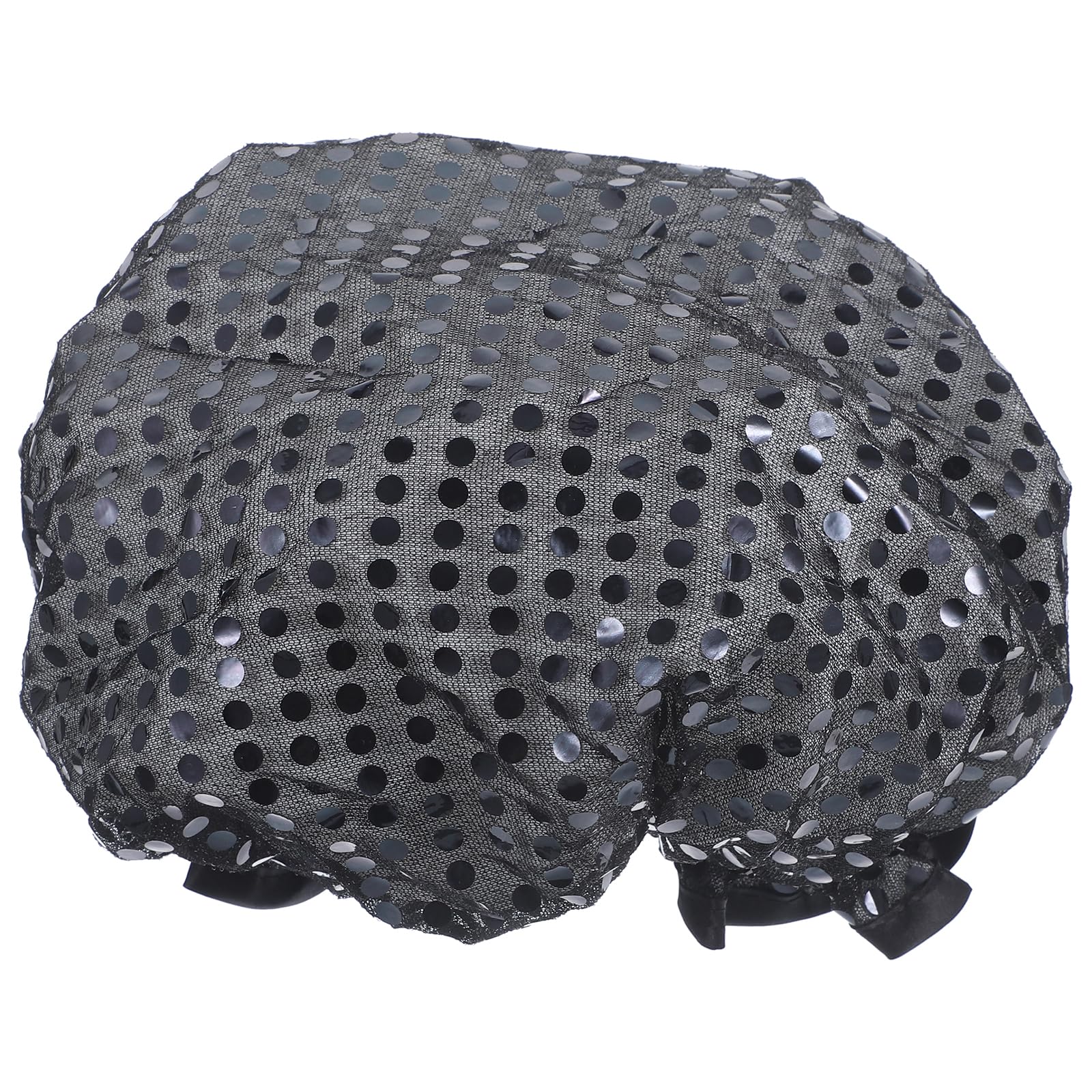 FOMIYES Large Shower Cap Shower Cap Sequin Bathing Bonnet Elastic Sauna Cosmetic Cap Hair Protective Cover Reusable Beauty Salon Spa Hats Bathtub Accessories for Women Girls Black Hair Sleeping Cap