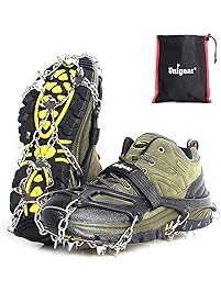 Unigear Traction Cleats Ice Snow Grips 18 Spikes Walking, Jogging, Climbing Hiking