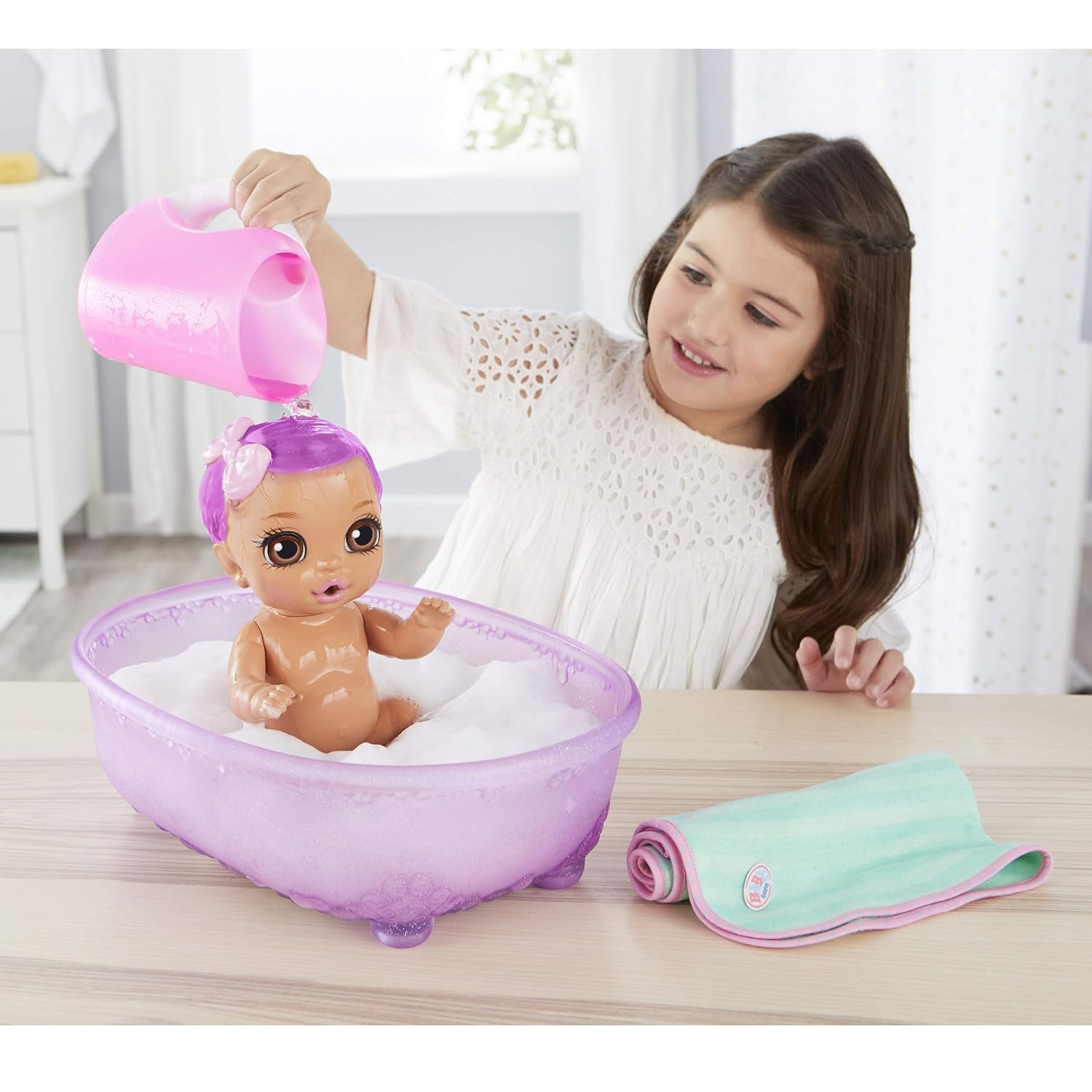 baby born surprise bathtub surprise teal kitty ears