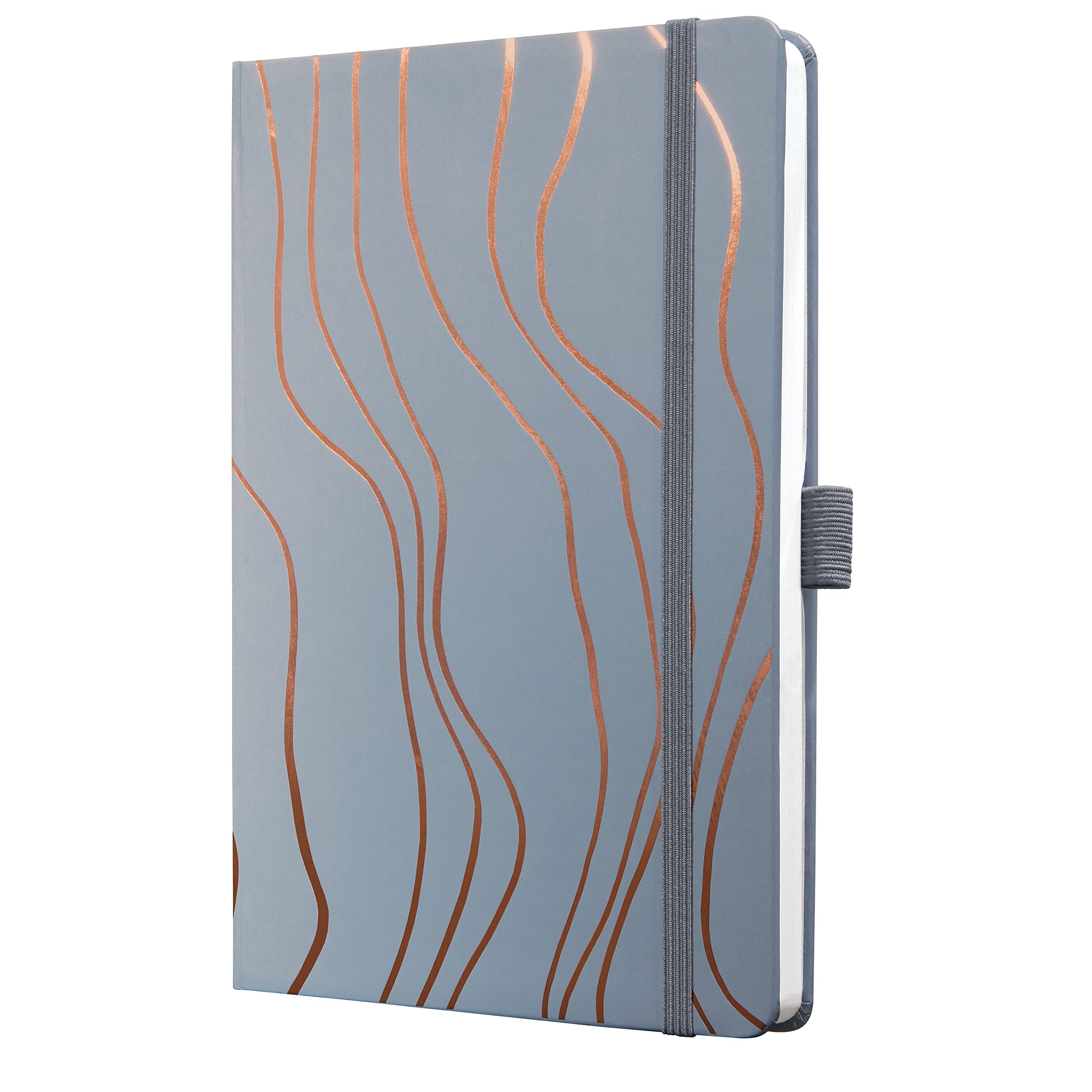 SIGEL JN351 Jolie Notebook, Grey Meringue, lined, 13,5 x 20,3 cm, hardcover, 174 pages, Grey