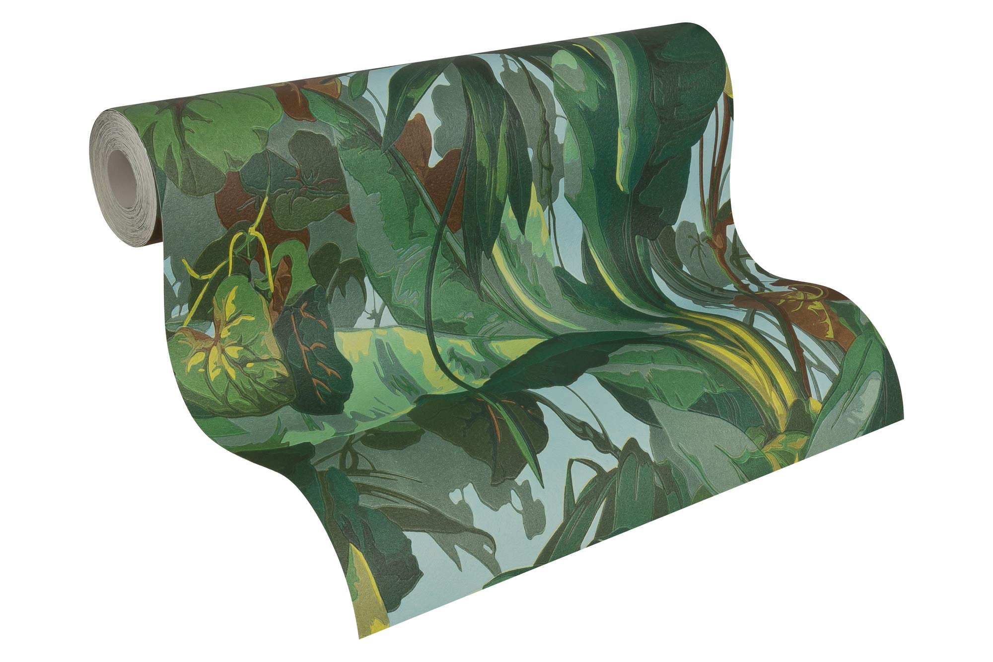 A.S. Creation 95898-1 10.05 x 0.53 m Jungle Wallpaper - Green/Blue