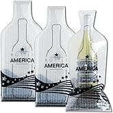 JIMMY THE FOX | Reusable Wine Bags for Travel | 3-Pack | Durable Triple-Layer Bottle Protector Sleeve | Leak-Proof & Impact-Resistant | Airplane & Cruise Luggage | Wine Lover Gifts - Bottle America