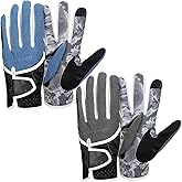 TecUnite 2 Pairs Winter Golf Gloves for Men Cold Weather Rain Golf Glove Large Adjustable Windproof Waterproof Thermal Soft Warm Fleece Golfing Gloves for Winter Golfing