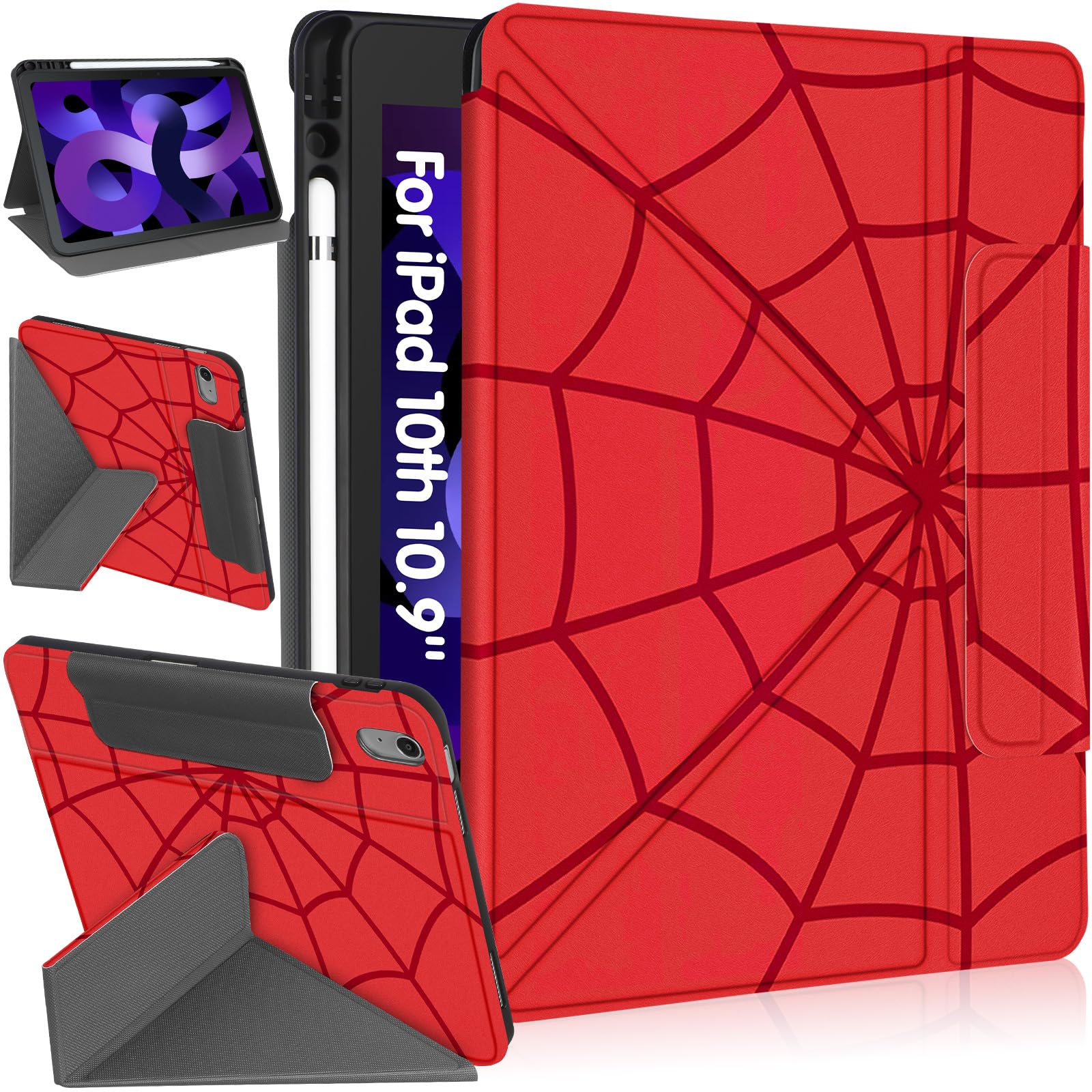 Photo 1 of Miss Adola for iPad A16 Case/10th Generation Case - 10.9 Inch 2022 Tablet Cover with Pen Holder for Women Boys Girls Men Cute Cartoon Cool Funny Funda for iPad 11th 11 Inch 2025, Red Eyes