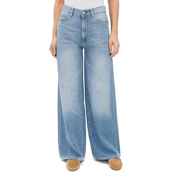 DL1961 Women's Softwear Hepburn Wide Leg High Rise Jeans, Mohonk