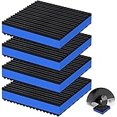 phepetroll 4 Pack Anti Vibration Pads for Washing Machine 4"x4"x7/8", Sound Isolation Vibrating Pad Ribbed Rubber Damping Mat EVA Center for Air Compressors, Conditioner, Treadmill, HVAC Washer Dryer