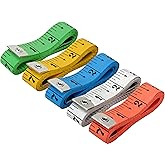 Pack of 5 Flexible Tape Measure, Accurate Dual Scale Standard & Metric Measurements Tape,Soft Measuring Tape for Body, Weight