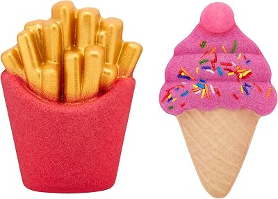 Holler & Glow Fry-Yay! Bath Bomb Set Fries Ice Cream Sweet Scented Vegan