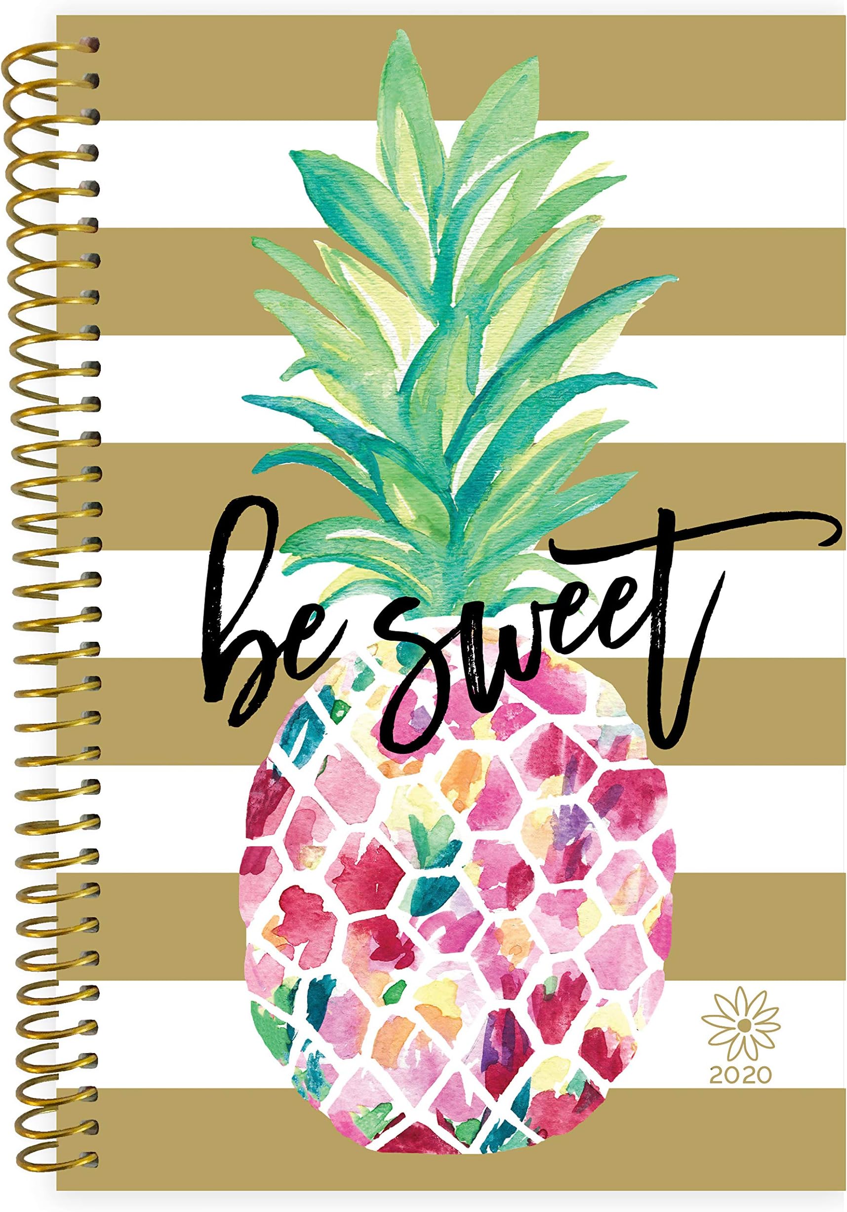 bloom daily planners 2020 Calendar Year Day Planner (January 2020 - December 2020) - 6” x 8.25” - Weekly/Monthly Agenda Organizer Book with Tabs & Flexible Soft Cover - Pineapple