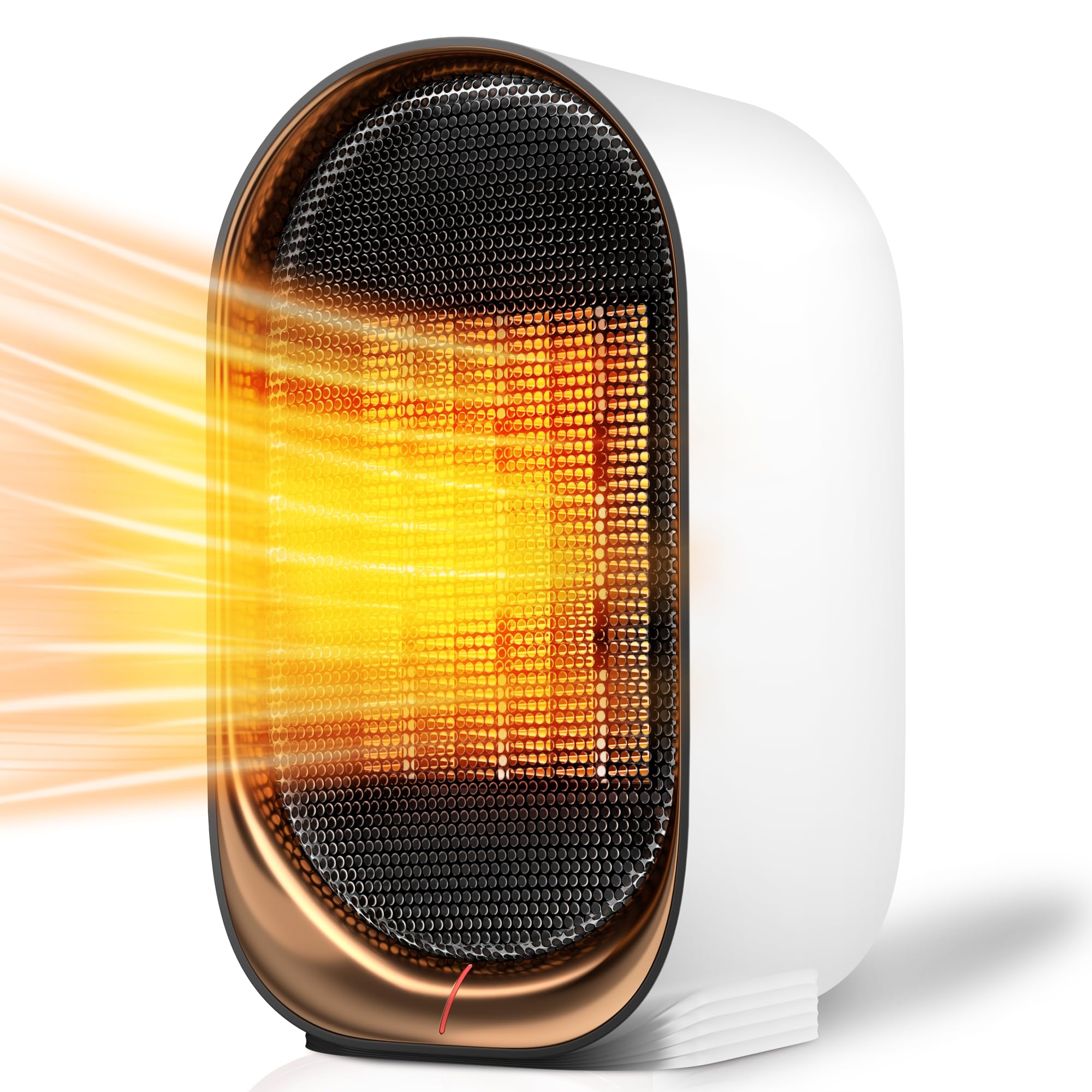 Photo 1 of QQT Space Heater,Portable Mini Energy Efficient Space Heaters for Indoor Use,2-Speed Portable Heater Fan for Office with Adjustable,Triple Protection,Suitable for Bedroom, Office and Indoor Use(White)