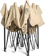 All Seasons Gazebos 3x3m Heavy Duty Pop Up Gazebo with 4 Side Walls Beige view 6