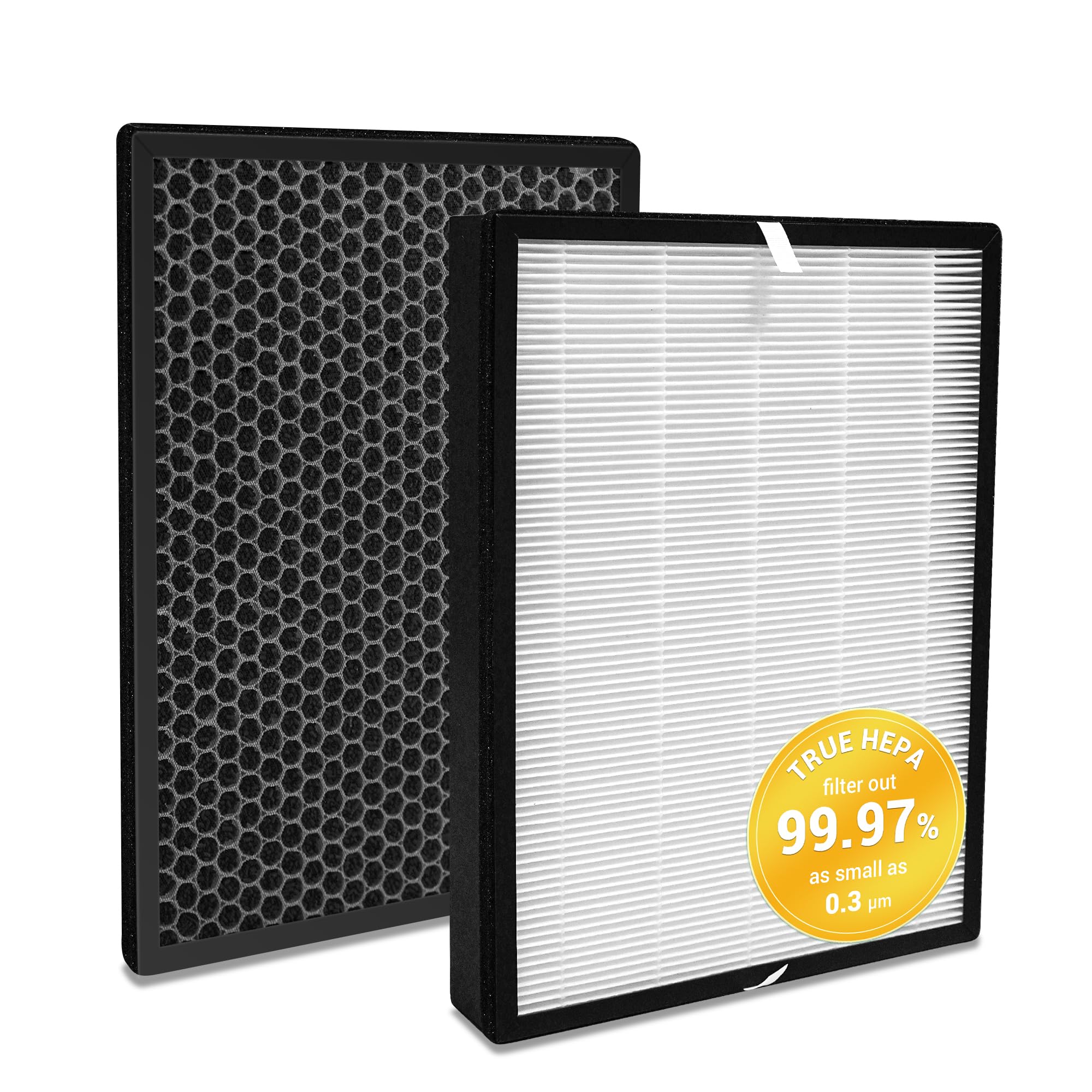 FY2422/30 FY2420/30 Replacement Filter Set Compatible with Philips Air Purifier AC2889 AC2887 AC2882 Series 2000i, AC3829 Series 3000i, With 1 HEPA Filter and 1 Activated Carbon Filter