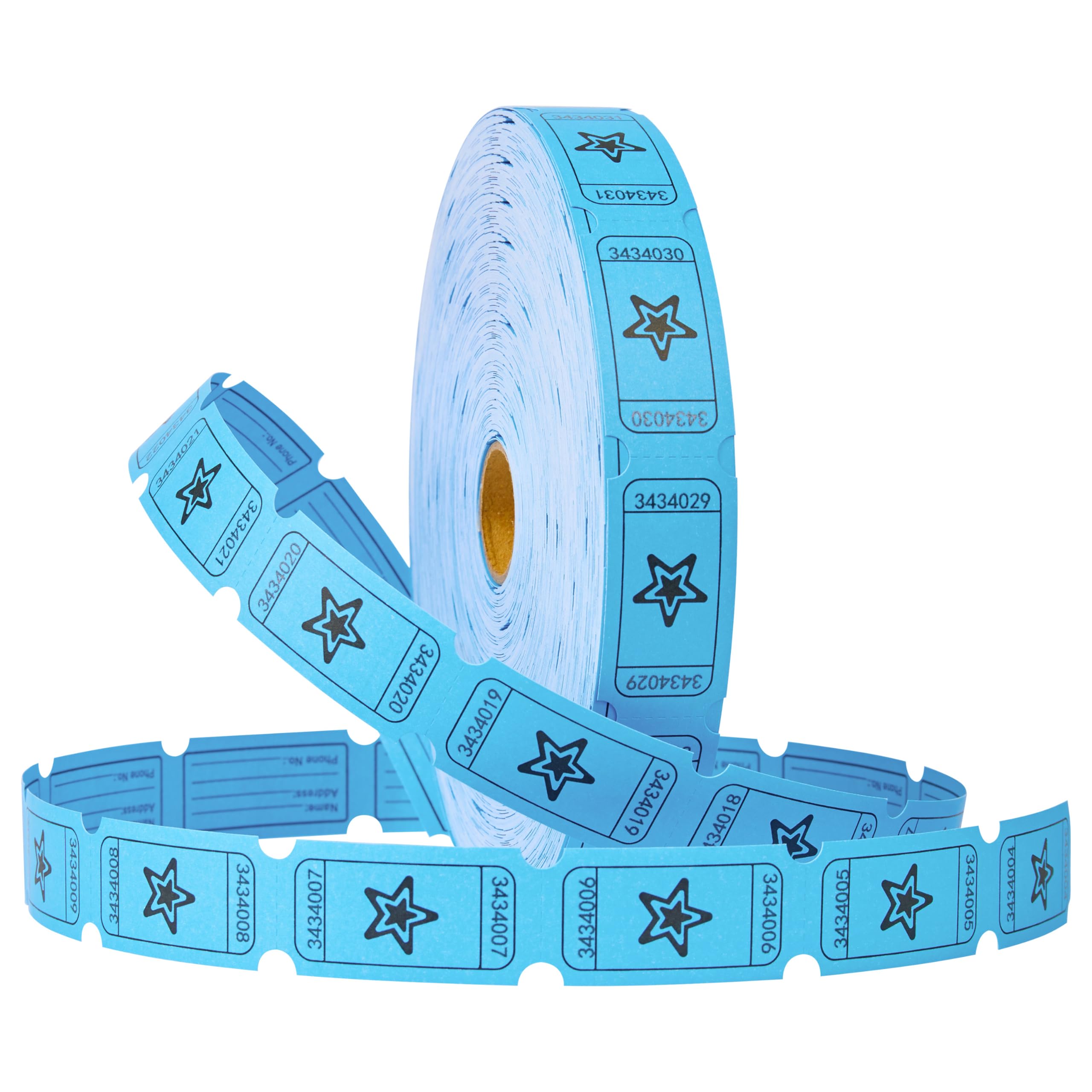 KreativeKraft Bingo Game Set or Accessories for Teens & Adults, Raffle Tickets, Tear Dabbers, Markers, Books, Counters, Fun Family Game Activity Idea (Blue Raffle)