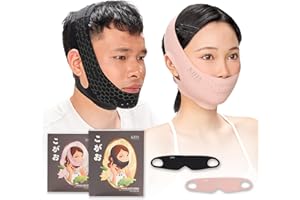 KIRA INTERNATIONAL Chin Strap for Sleeping & Anti Snoring–Premium Far Infrared Fabric Double Chin Reducer, Chin Strap for CPAP Users, Jawline Shaper, CPAP Chin Strap to Keep Mouth Closed, Face Lift, V-Line Lifting Mask
