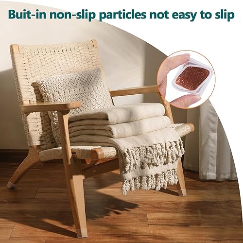 Anicco 36pcs Chair Leg Floor Protectors, Square Silicone Table Leg Caps  Chair Sliders for Hardwood Floors, Fur