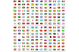 OUTUS 384 Pieces World Assorted Country Flag Stickers Country Decals Planner Travel Mini Flag Stickers for School, Journal, Scrapbook, Theme Party Decor