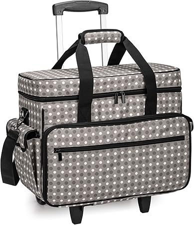 large sewing machine case on wheels