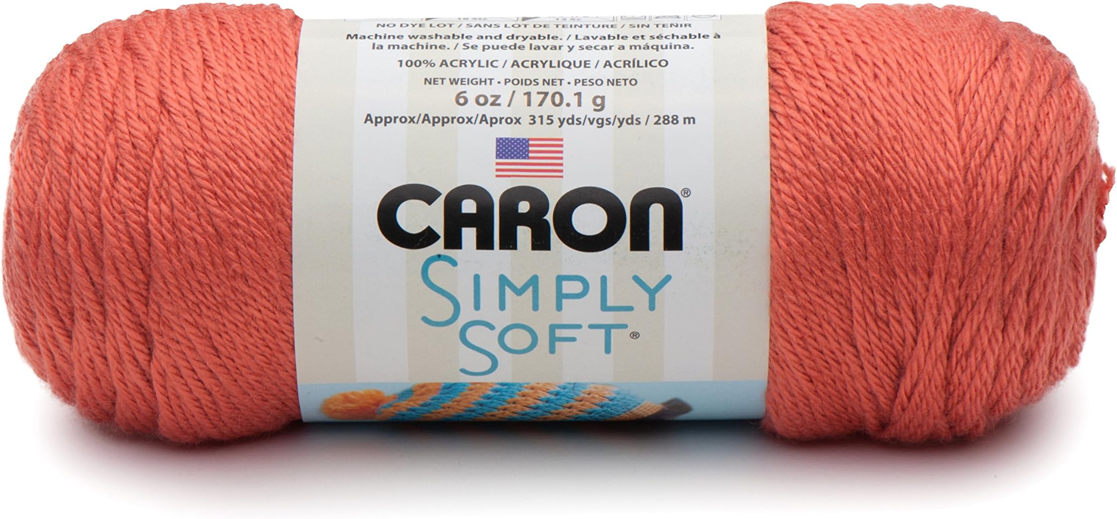 CaronSimply Soft Yarn 6oz (9754) Persimmon By The Each