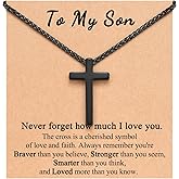 PINKDODO Cross Necklace for Men Boys, Valentines Birthday Christmas Gifts for Son Grandson Nephew Brother Boyfriend Mens