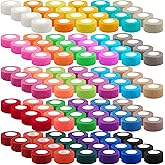 BQTQ 120 Rolls Self Adhesive Bandage Wrap 1 Inch Self Adherent Wrap Colored Wrap Tape Sticky Bandage Athletic Wrap Self Adhesive Wrap for Sports Vet Wrist Ankle Sprains(Rich Color)