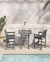 SERWALL Balcony Adirondack Chairs and Table 3