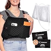 MOYOAMA Post Mastectomy Pillow – 4 Pcs Protective Kit with 2 Gel Packs & Shower Drain Bag - Breast Surgery Must Haves, Breast Reduction Recovery Supplies,Double Breast Augmentation,Post Op Essentials