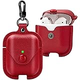 Leather Case for Airpods with Keychain, Premium