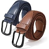 Kajeer Kids Belt for Boy, Stretch Braide Toddler Belt Pin Buckle Elastic Woven PU Golf Toddler Youth Belt for Casual
