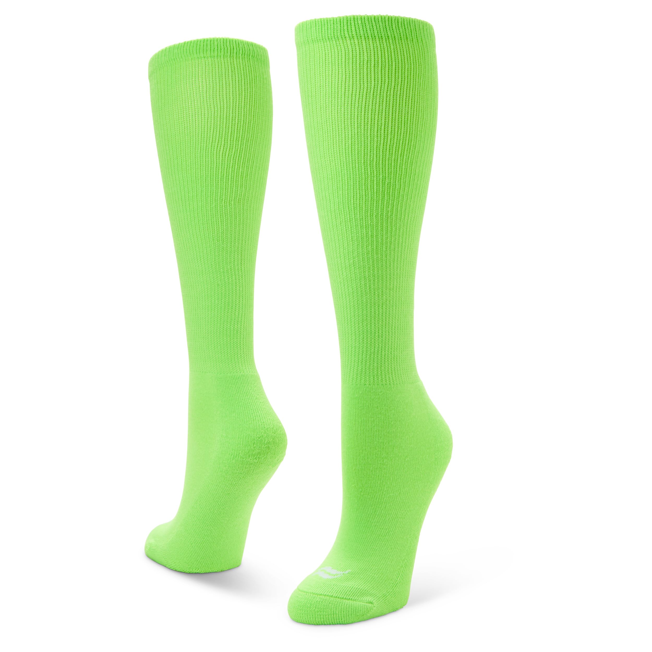 Photo 1 of Sof Sole All Sport Over-the-Calf Team Athletic Performance Socks (2 Pair), Medium, Neon Green