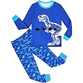 2 Piece Boys Pajamas Kids Long Sleeve Top and Pants Pajamas Pjs Sleepwear Set for Toddler Little Boys 3-10 Years
