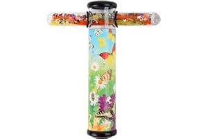Playlearn Butterfly Design Kaleidoscope Glitter Wand - 6" Kaleidoscope Toy with 5" Spiral Glitter Wand