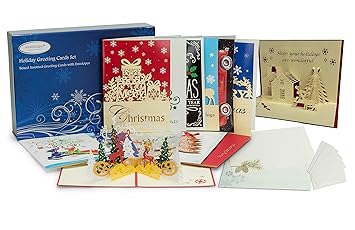 24 Christmas Cards Boxed Handmade Xmas Cards And 3d Christmas Cards With Envelopes Includes Money And Gift Card Holder Stickers Amazon In Office Products Amazon Prime Boxed Christmas Cards