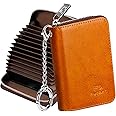 FurArt Credit Card Wallet, Zipper Card Cases Holder for Women, RFID Blocking, KeyChain Wallet, Compact Size
