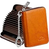 FurArt Zipper Wallet Women, RFID Blocking Credit Card Wallet, Business Card Holder, Compact Size KeyChain Wallet