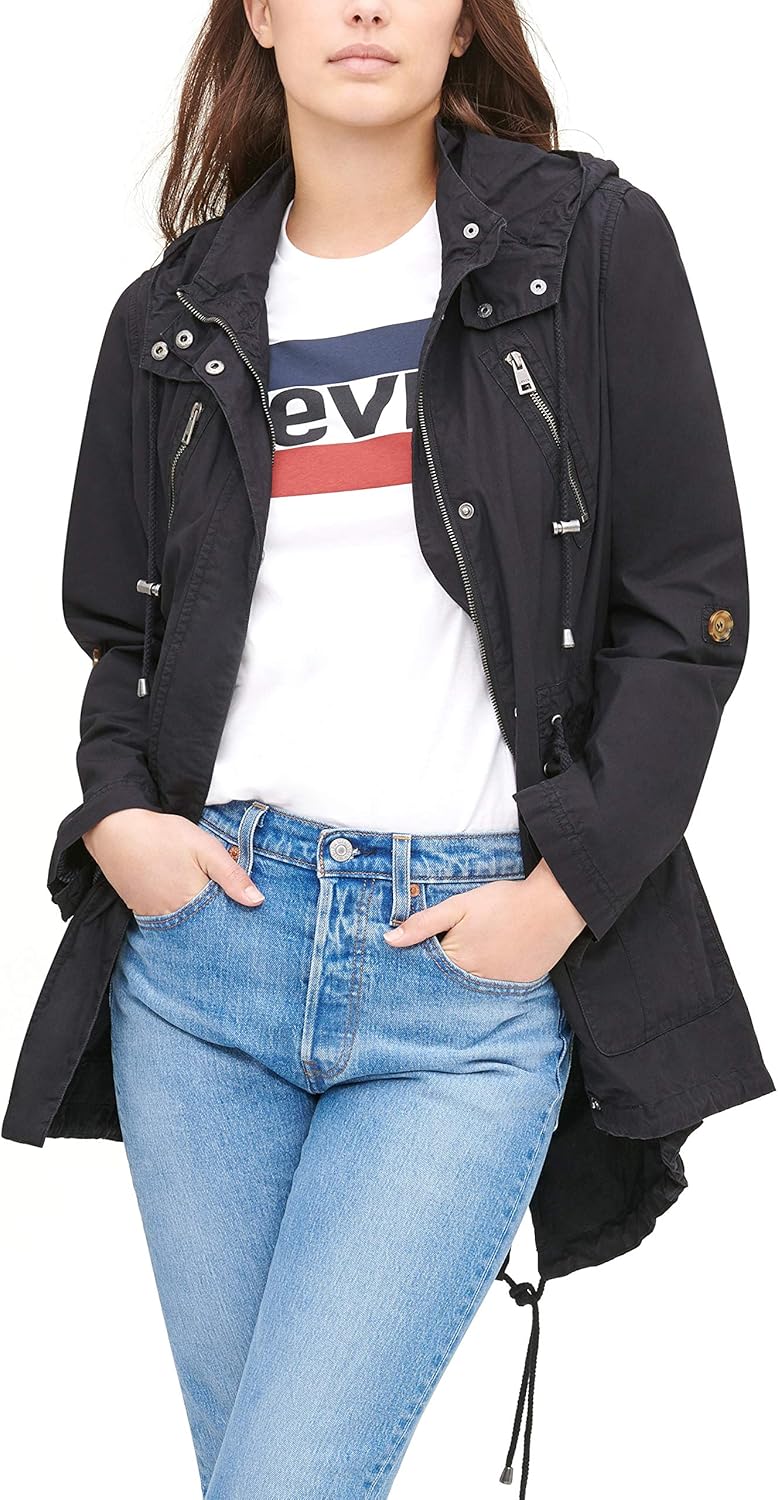 Levi's Women's Lightweight Cotton Hooded Anorak Jacket Amazon.co.uk