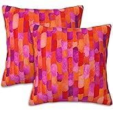 Naqiuli Throw Pillow Covers Vintage Flowers Pillow Covers 20x20 Inch Set of 2 Throw Pillows Decorative Pillow Cases Cushion Covers for Bedroom Livingroom Sofa Farm House