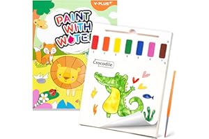 YPLUS Peinture avec livres d'eau pour les activités des tout-petits, papier de peinture aquarelle pour enfants de 3 à 8 ans, 