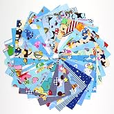 30pcs Blue Series Fabric Printed Boundle Patchwork Squares of 1010cm