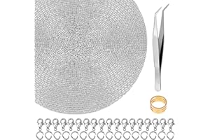 50 Feet Stainless Steel Chains for Jewelry Making, Anezus Jewelry Chain Bulk Small Metal Chains with 100 Jump Rings 30 Lobster Clasps for Necklace Making Bracelet DIY