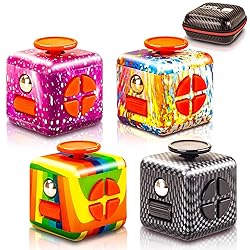 4-Pack Colorful Fidget Toy Cubes, Versatile Stress