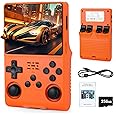 R40S Pro Handheld Retro Gaming Console – 256GB Storage, 3800mAh Battery, 3.5" Full-Lamination IPS Screen, 20+ Emulators, Preloaded 30,000 Games, WiFi Multiplayer Support (Orange)