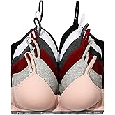 Viola's Secret 6 Pack of Color Print T-Shirt Bras B Cup C Cup and D Cup