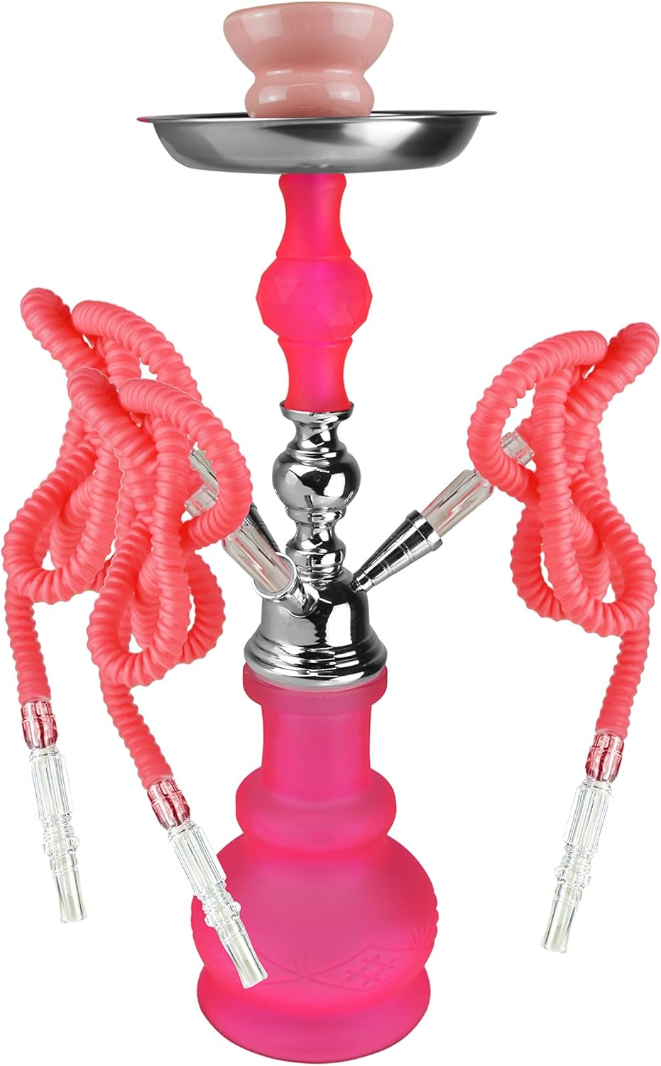 BAYLI Shisha Set, Hookah, Orientalische Wasserpfeife mit 3 Schläuchen